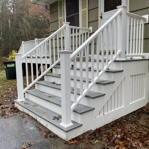 Exterior residential stair installation